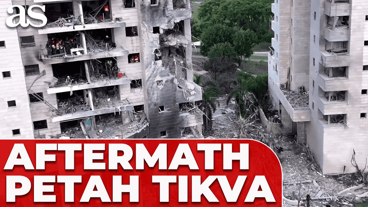 DRONE REVEALS DESTRUCTION in ISRAEL’S PETAH TIKVA after IRANIAN MISSILE STRIKE