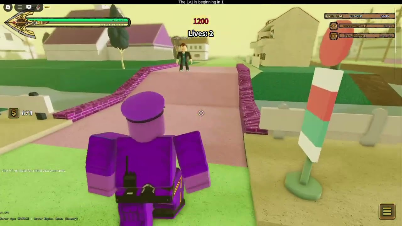 Doing some hermit purple yba 1v1s