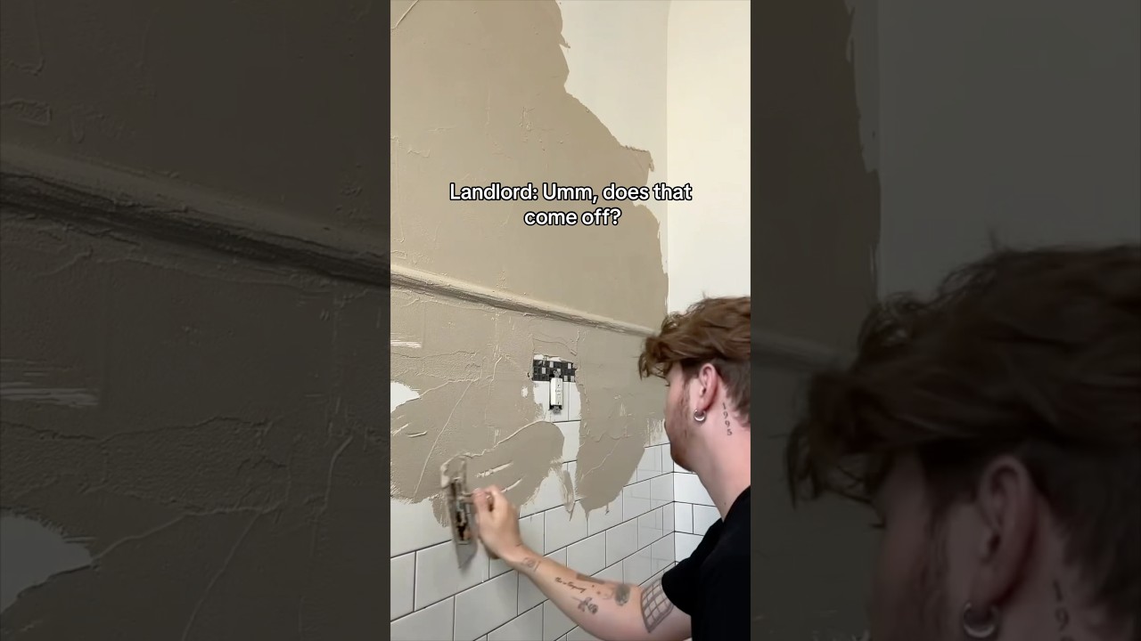 Plastering over Bathroom Tile 😱 *Insane Results*