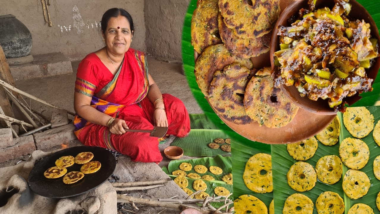 धपाटी,थालीपीठ पेक्ष्या खमंग खुसखुशीत आठवणीतली गावरान दामटी आणि कैरीची भाजी | raw mango bhaji recipe