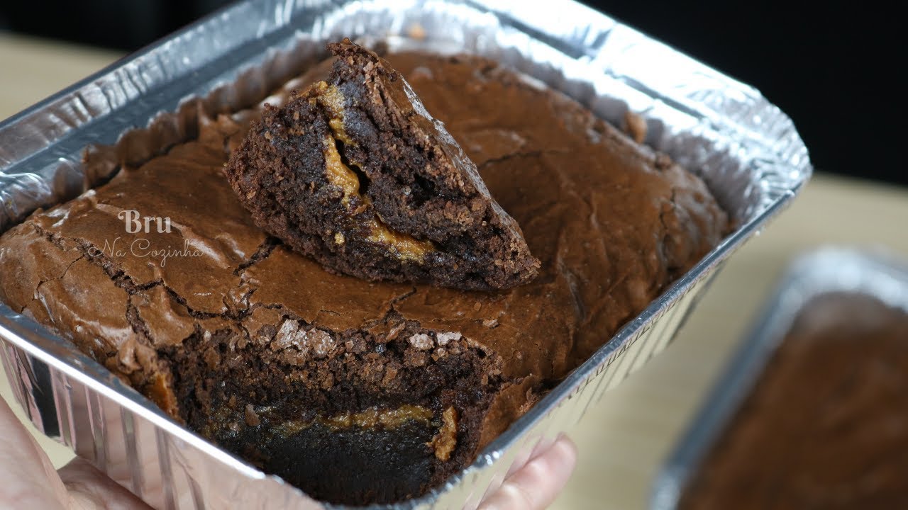 BROWNIE RECHEADO NA MARMITA - FAÇA E VENDA BROWNIE NA MARMITA RECHEADO | Bru na Cozinha |