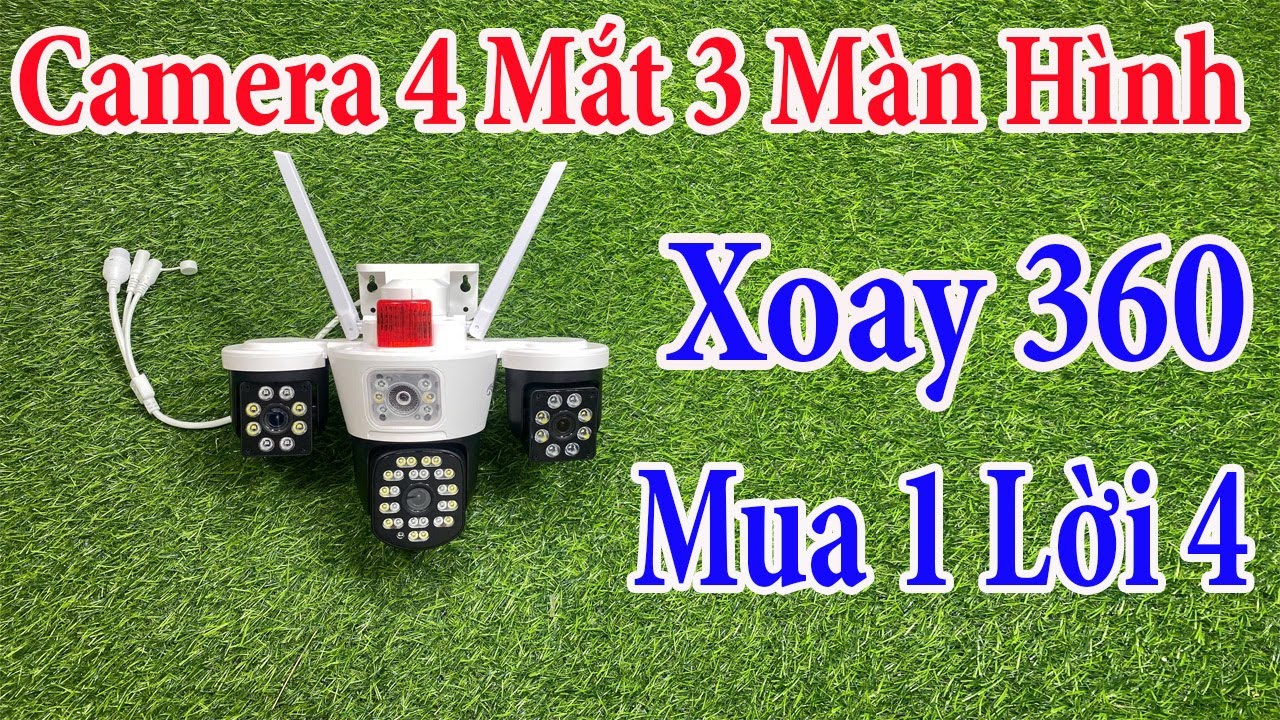 CAMERA YOOSEE 4 MẮT - 3 MÀN HÌNH XOAY ĐỘC LẬP | MUA 1 LỜI 4 | GIÁ RẺ BẤT NGỜ