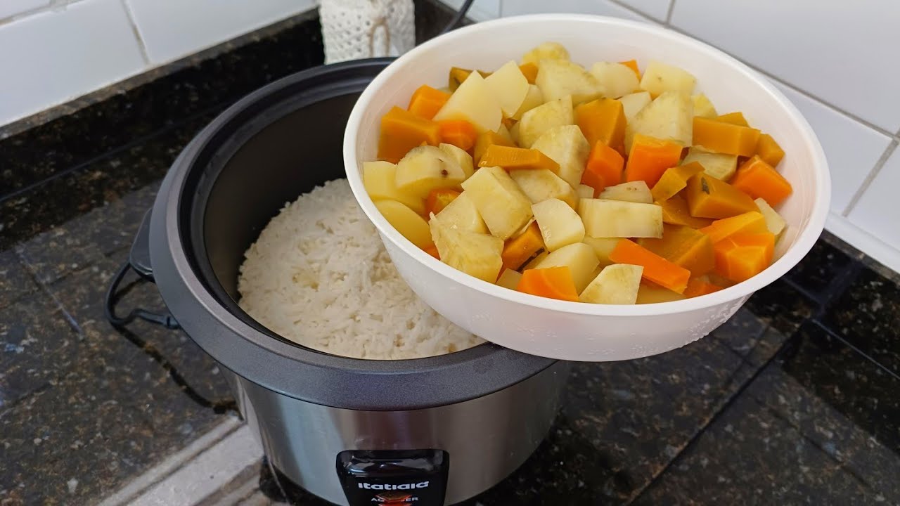 COMO FAZER LEGUMES NO VAPOR E UM ARROZ SOLTINHO NA PANELA DE ARROZ ELÉTRICA ITATIAIA