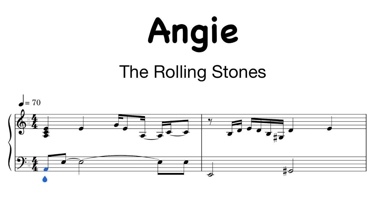 The Rolling Stones - Angie Sheet Music