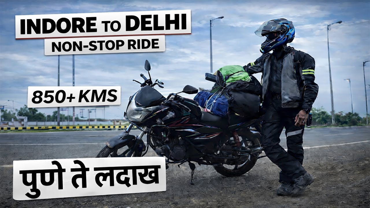 Indore to Delhi | 850+KM Non-Stop Ride | पुणे To लदाख Solo Ride । निसर्ग मोटो  | Episode 3