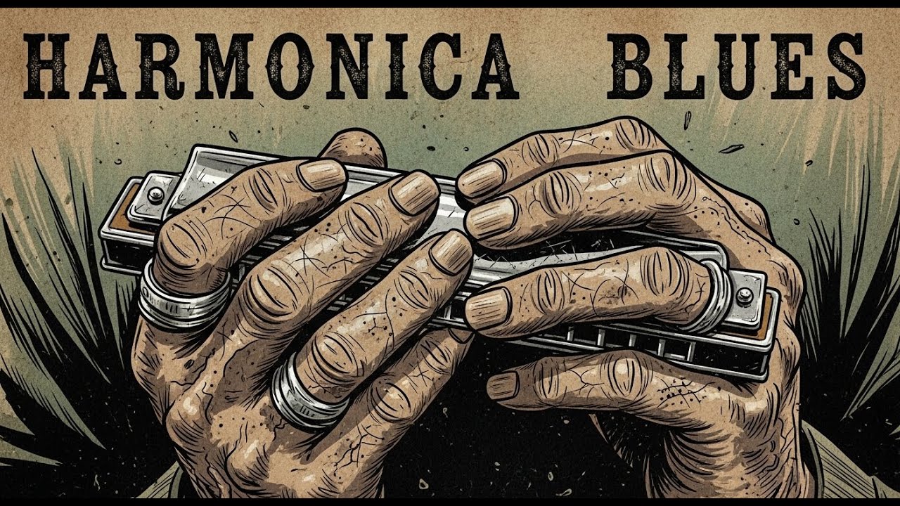 Vintage Harmonica Blues – Whiskey Glass Reflections