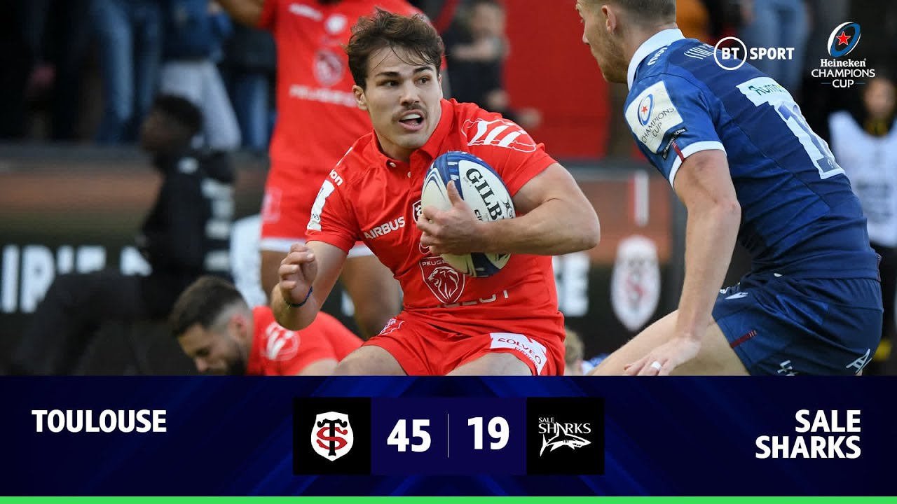 Toulouse v Sale Sharks (45-19) | Antoine Dupont Stars With Two Tries | Champions Cup Highlights