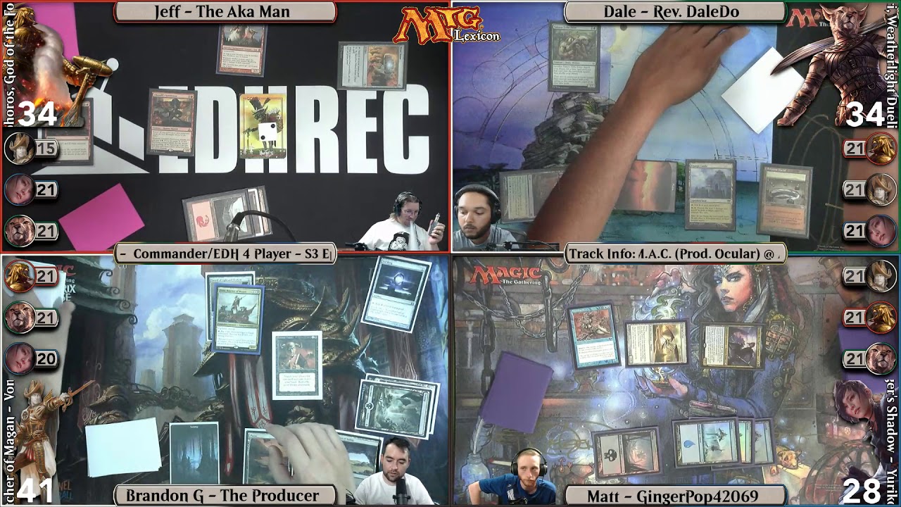 Commander/EDH 4 Player - S3 Ep33.3 - Purphoros VS Mirri, Weatherlight Duelist VS Yuriko VS Vona