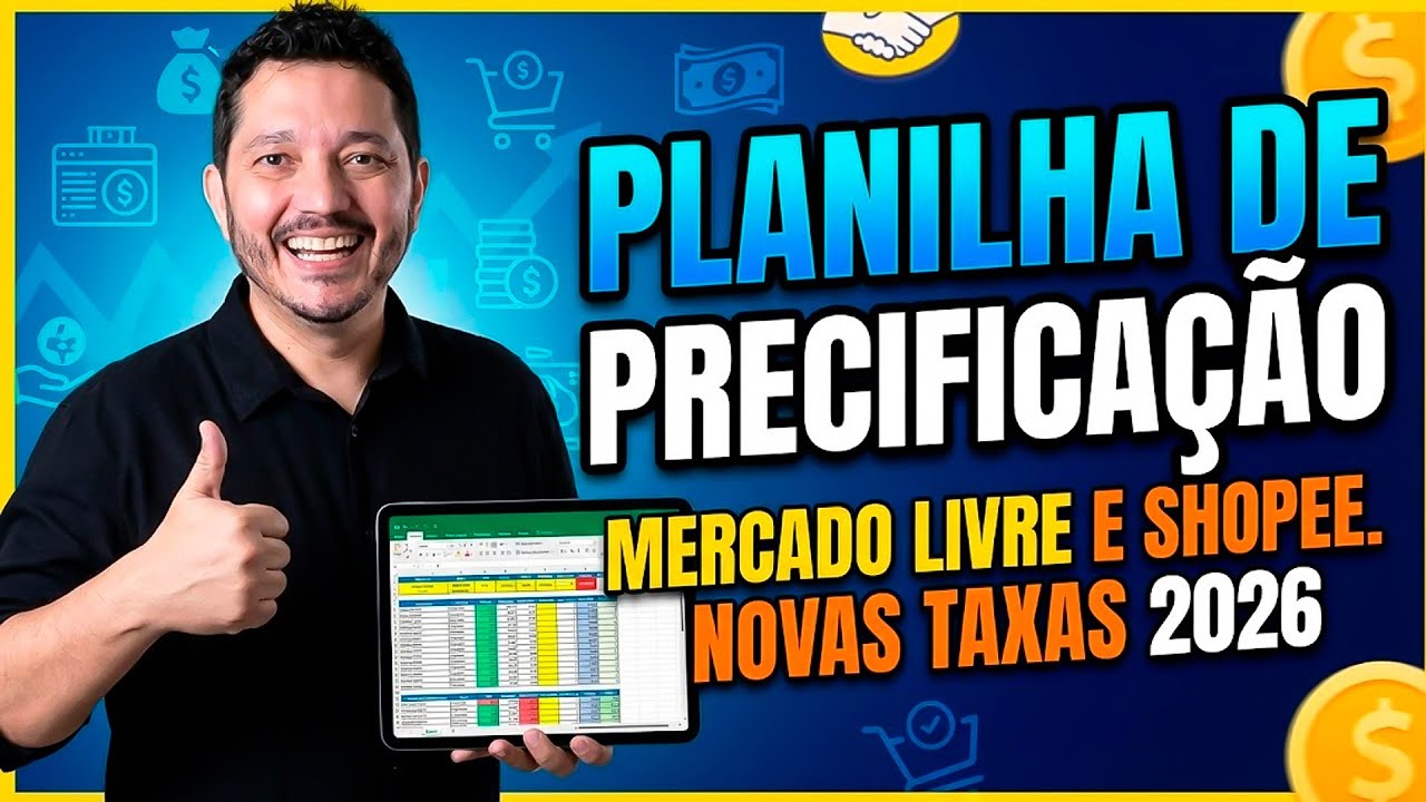 Planilha de Precificação para Mercado Livre e Shopee. Novas Taxas 2026