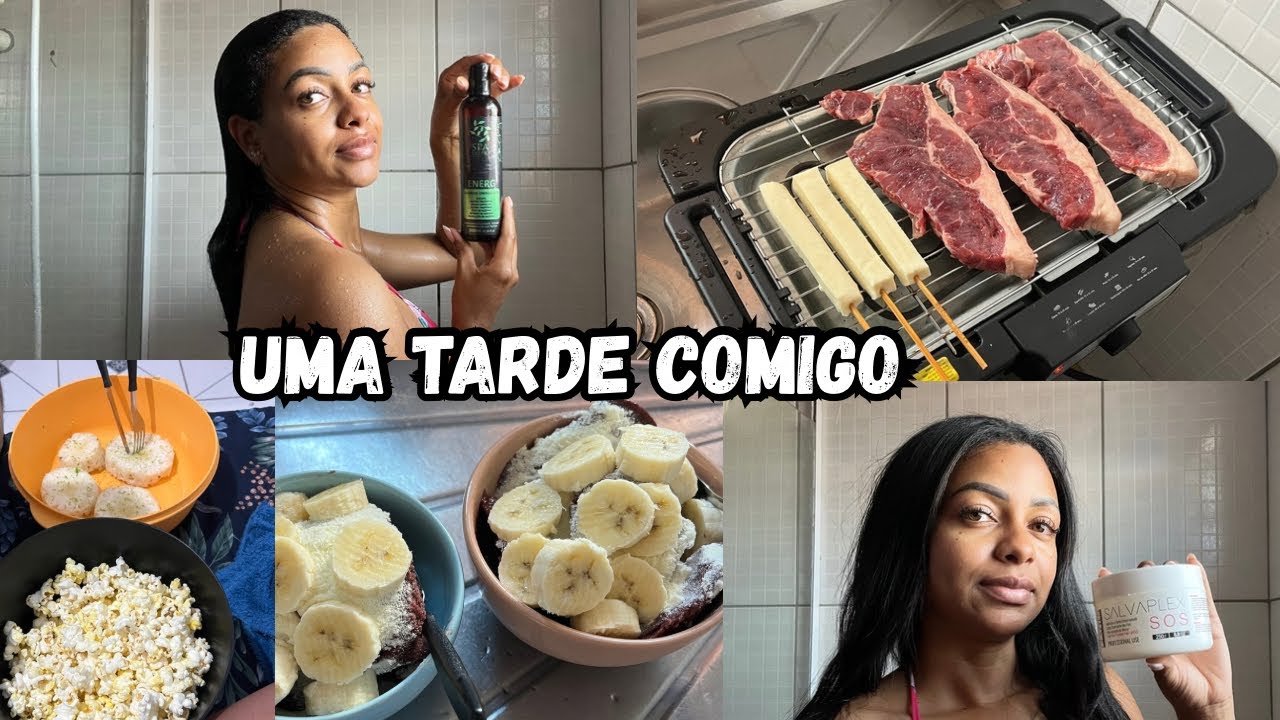 UMA TARDE DE DOMINGO COMIGO ✨ rotina capilar + churrasco + descanso 