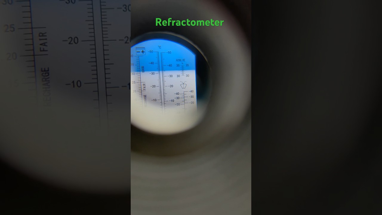 Testing glycol with refractometer #shortvideo #shorts #short #hvac #hvacservice #plumbing ￼