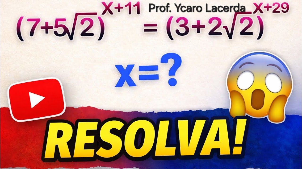 Equação exponencial insana! Você consegue? #YcaroLacerda #enem #ufg #profycarolacerda 