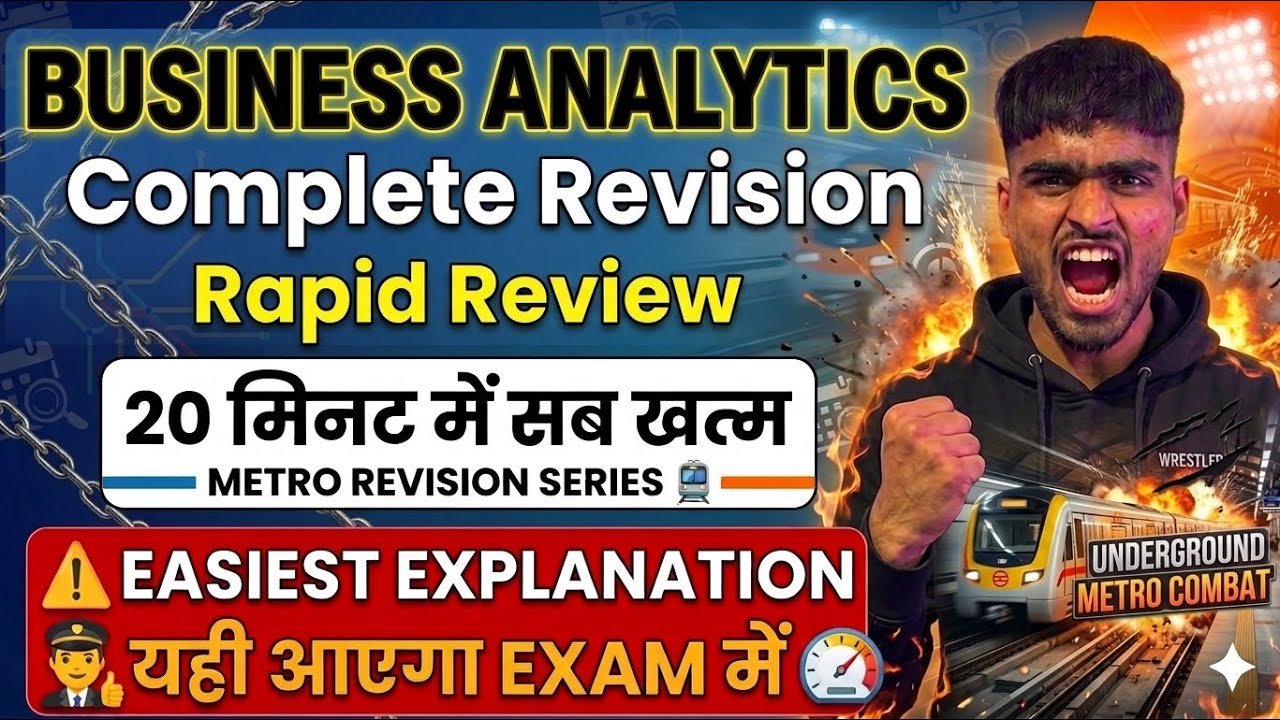 Business Analytics Complete Revision | BCom Programme | BCom Hons | Semester 6 | DU SOL, REGULAR