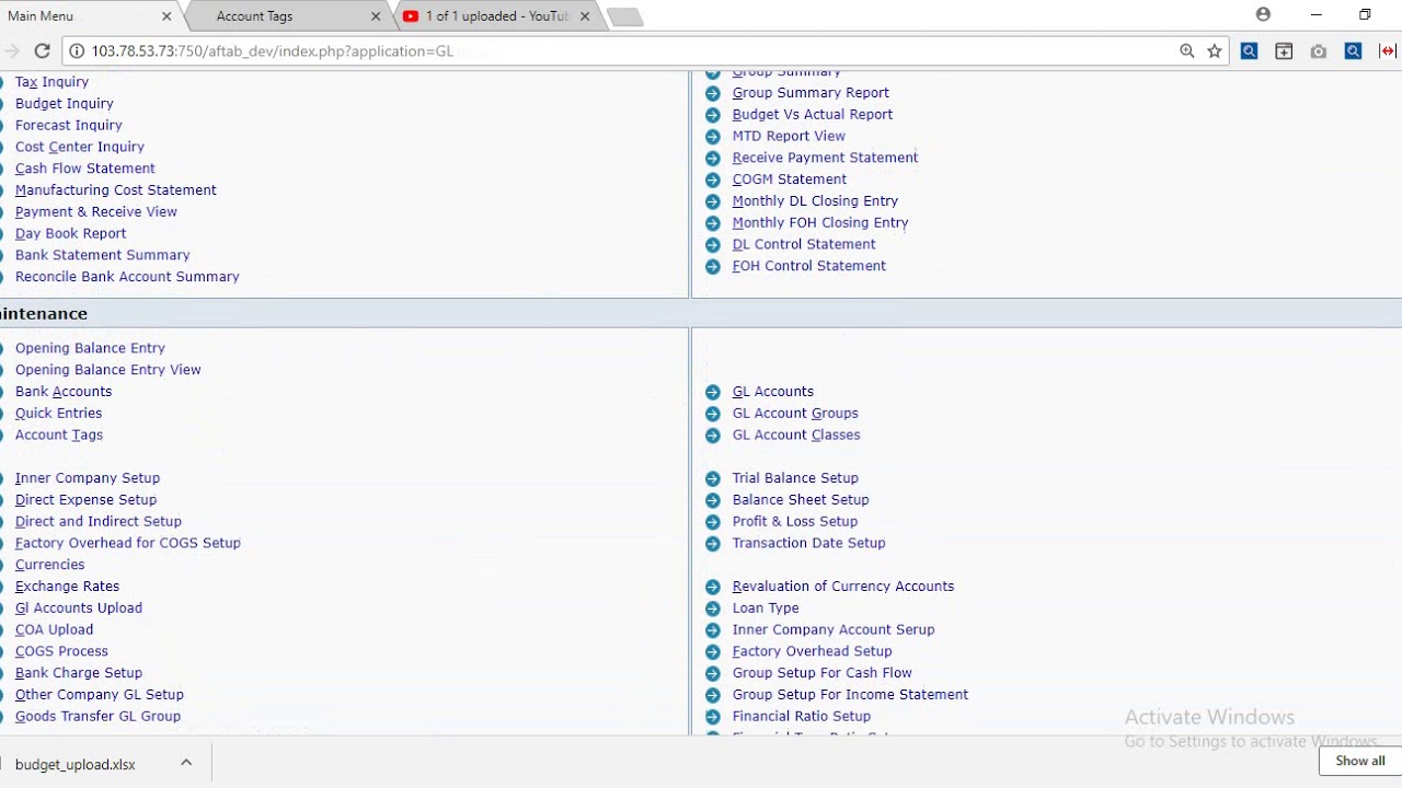General Ledger (GL) Management
