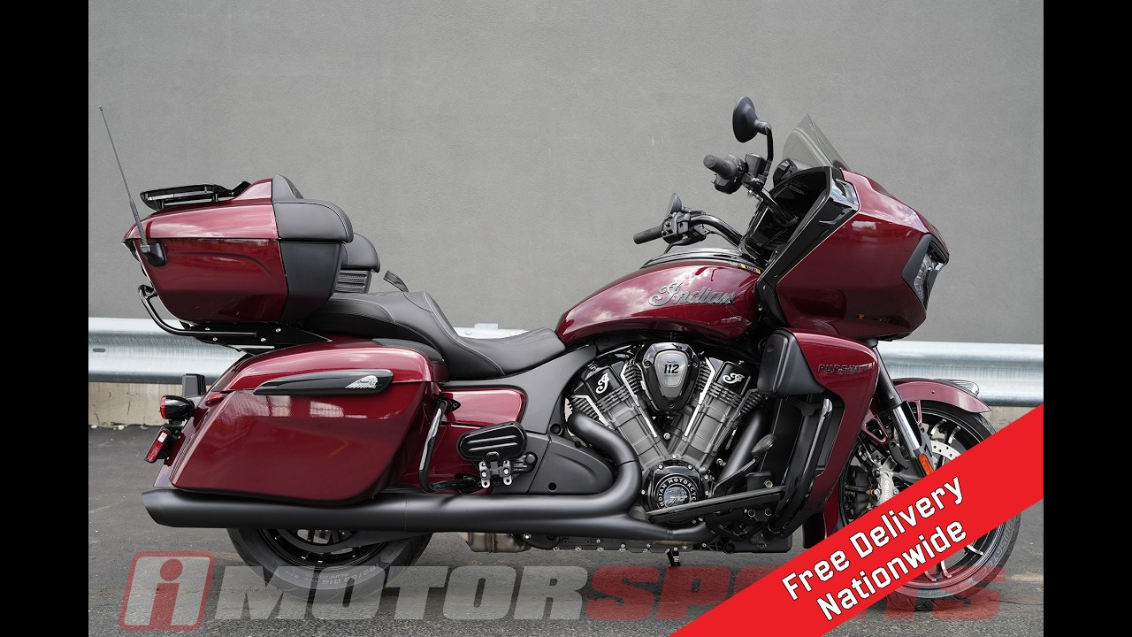 2026 Indian Motorcycle&reg; Pursuit&reg; Dark Horse&reg; 112 w/ PowerBand Audio Maroon Metallic Stock# PI26137