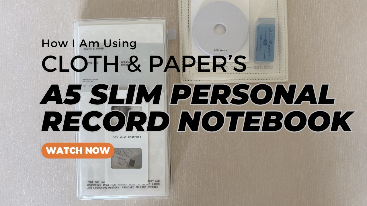 Как я использую блокнот A5 Slim Personal Record от Cloth & Paper