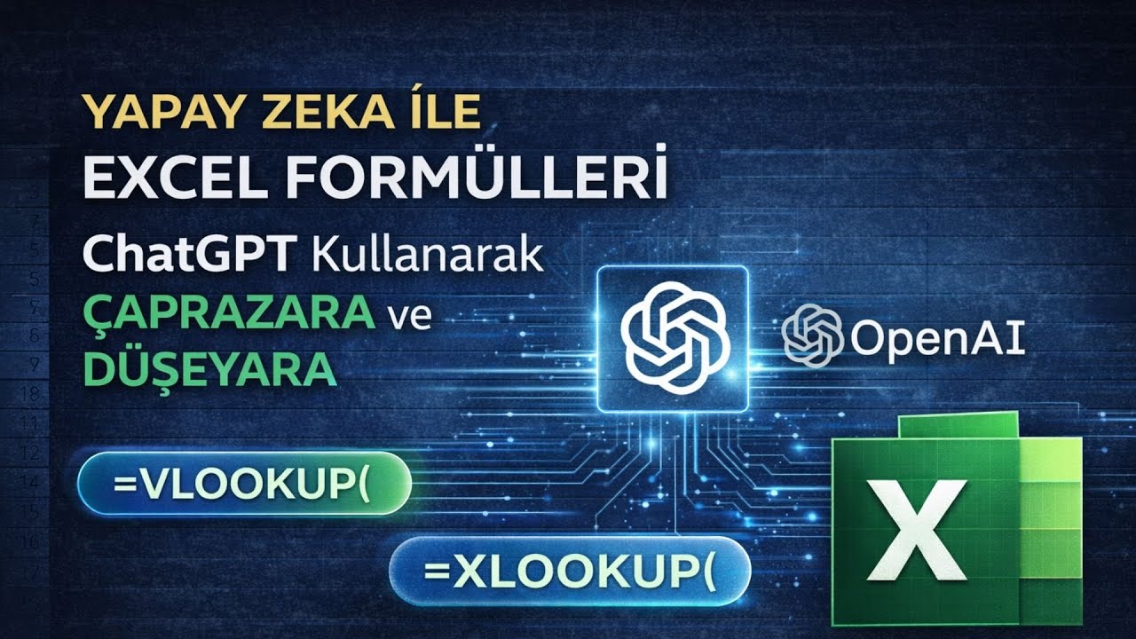Yapay Zeka ile Excel Formülleri: ChatGPT Kullanarak Çaprazara ve Düşeyara