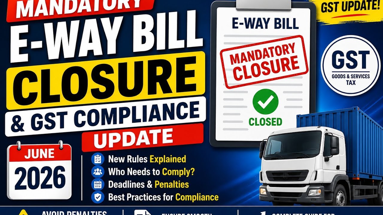 Mandatory E-way Bill Closure and GST Compliance Update June 2026