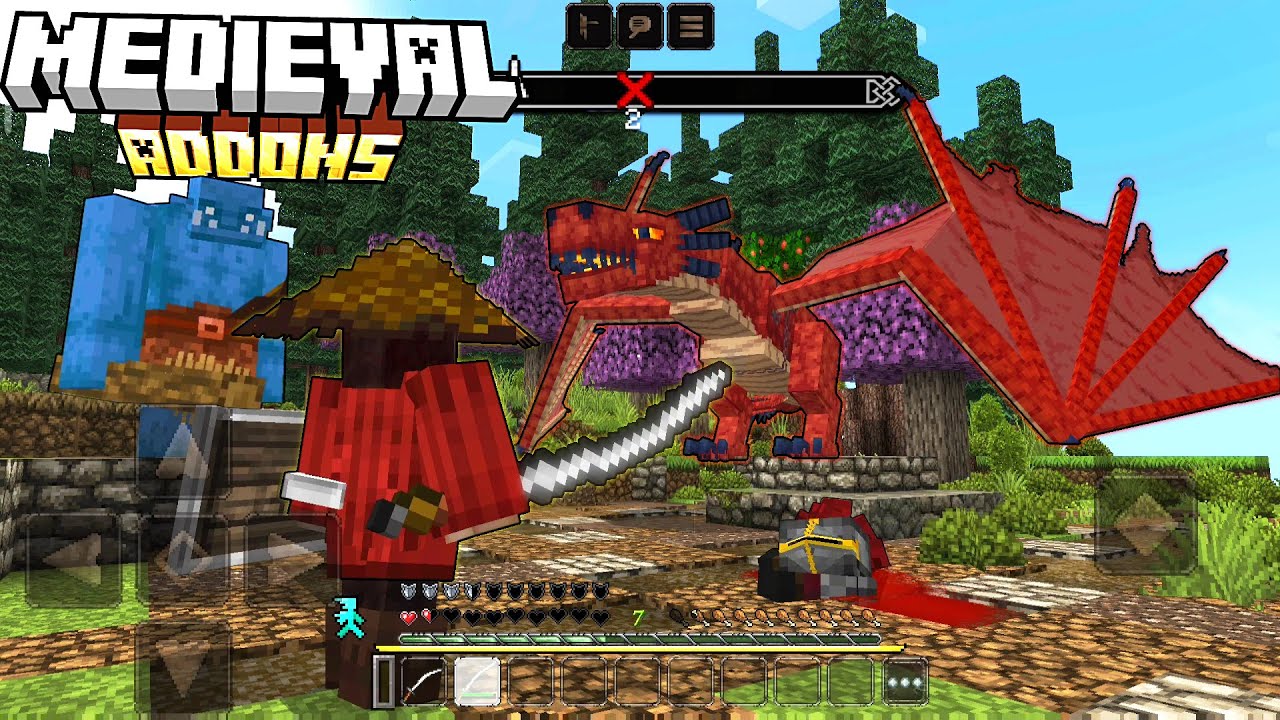 MELHORES ADDONS RPG/MEDIEVAL PARA MINECRAFT PE 1.20+ Ep. 1