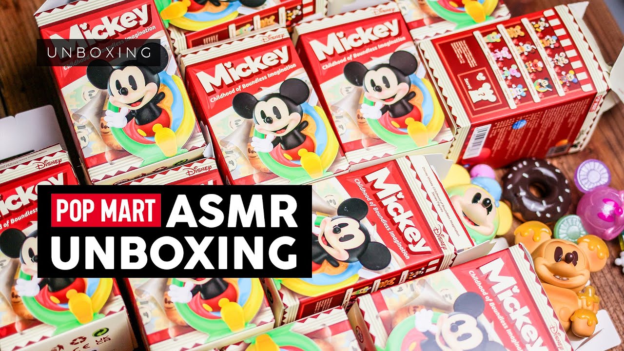 FULL SET Pop Mart Disney Mickey Blind Box Unboxing | ASMR No Talking Surprise Hunt for the Secret!