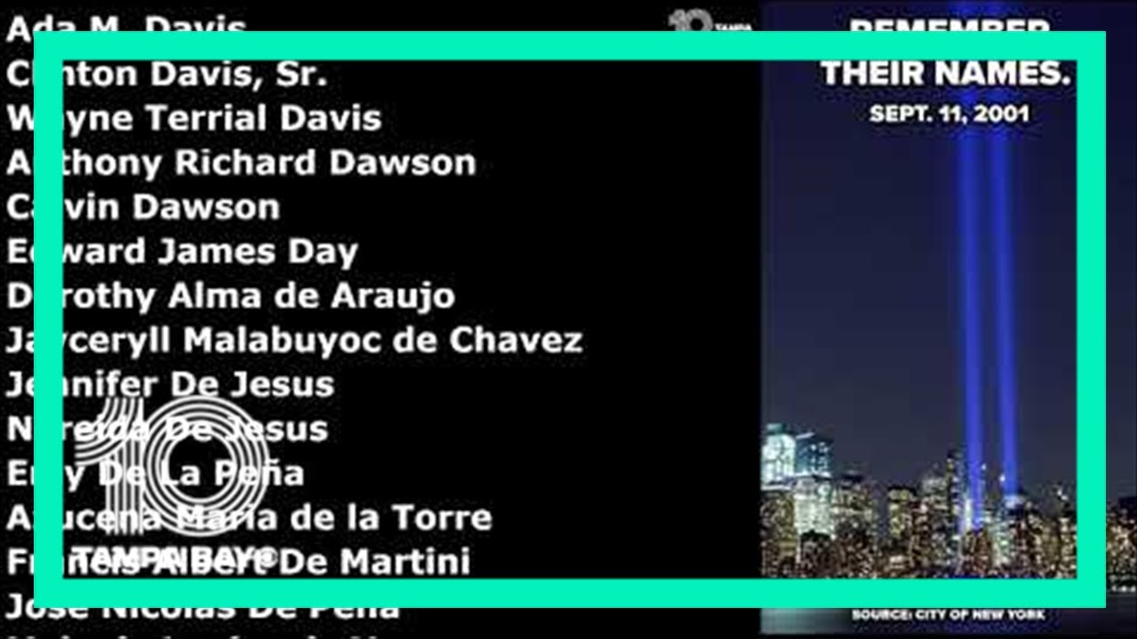 Names of everyone killed in the 9/11 terror attacks
