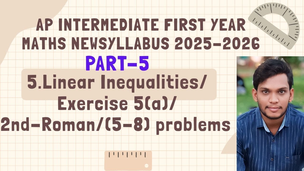 AP Inter first year Maths New syllabus/Linear inequalities/Exercise5a/2nd-roman/(5-8)Problems.