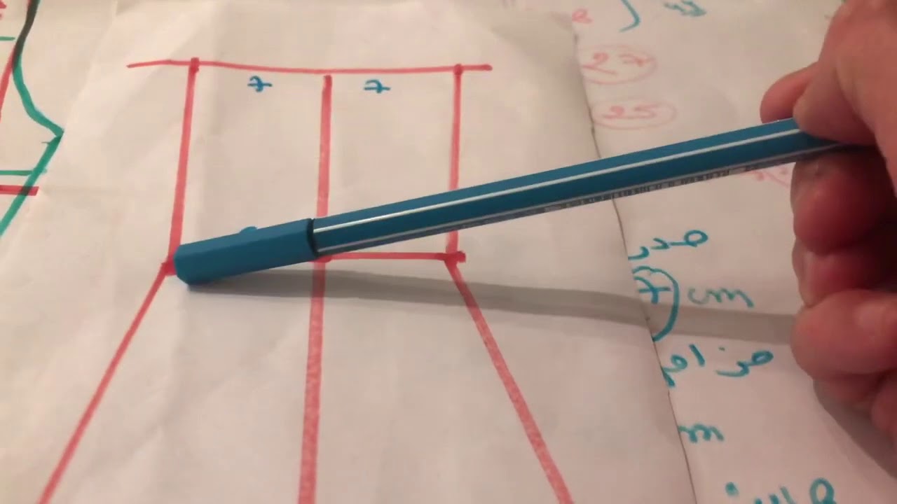 Suite  du cours djellaba avec khrat et la manche et tableau de mesures