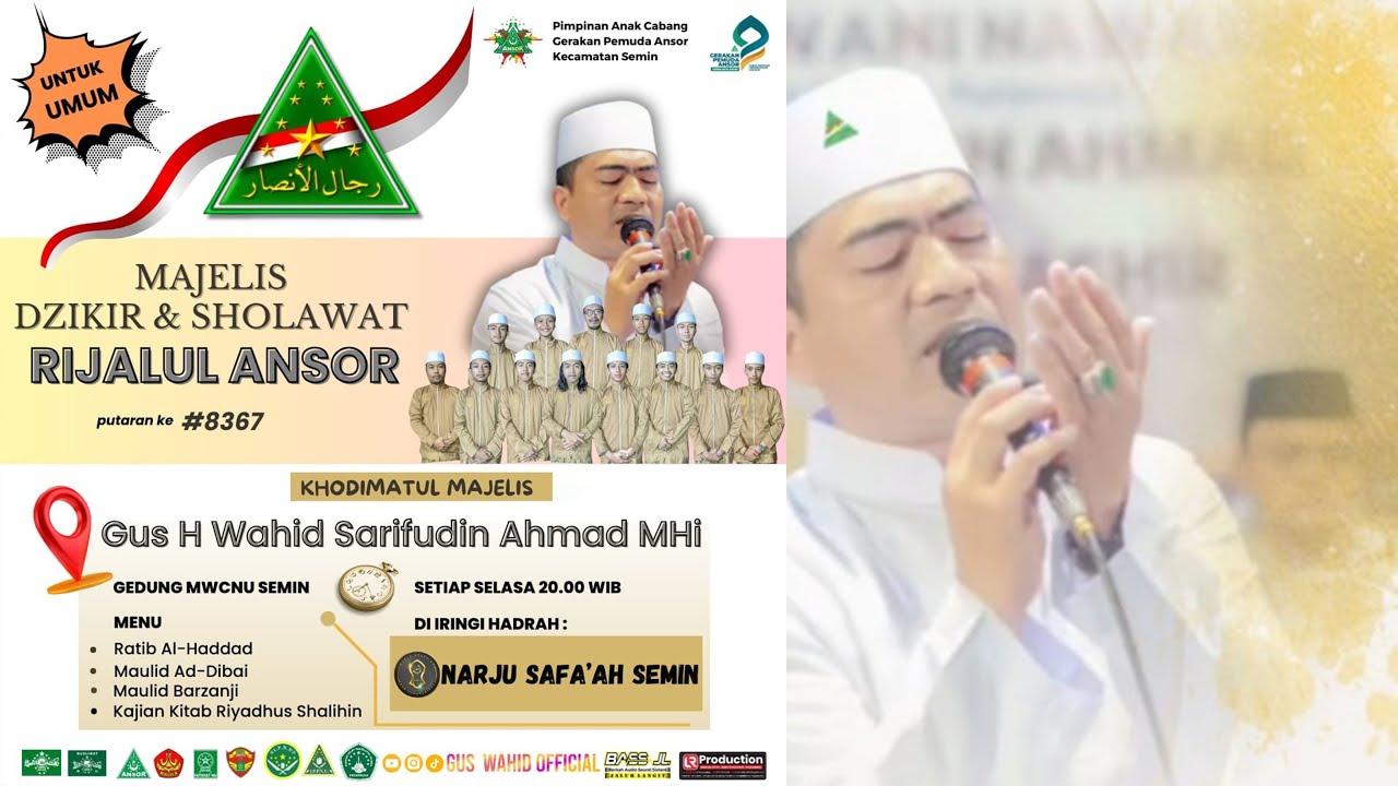 🔴🔴RUTINAN RIJALUL ANSOR KAPANEWON SEMIN BERSAMA GUS WAHID SYARIFUDDIN AHMAD🔴25-11-2025
