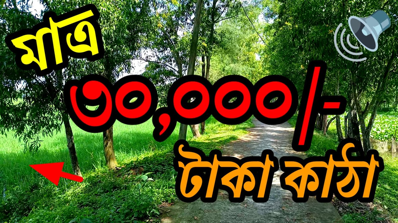 সস্তায় 20 ফিট রাস্তার পাশে 30 হাজার টাকা কাঠা জমি বিক্রয় আর্জেন্ট / very low price land for sale.