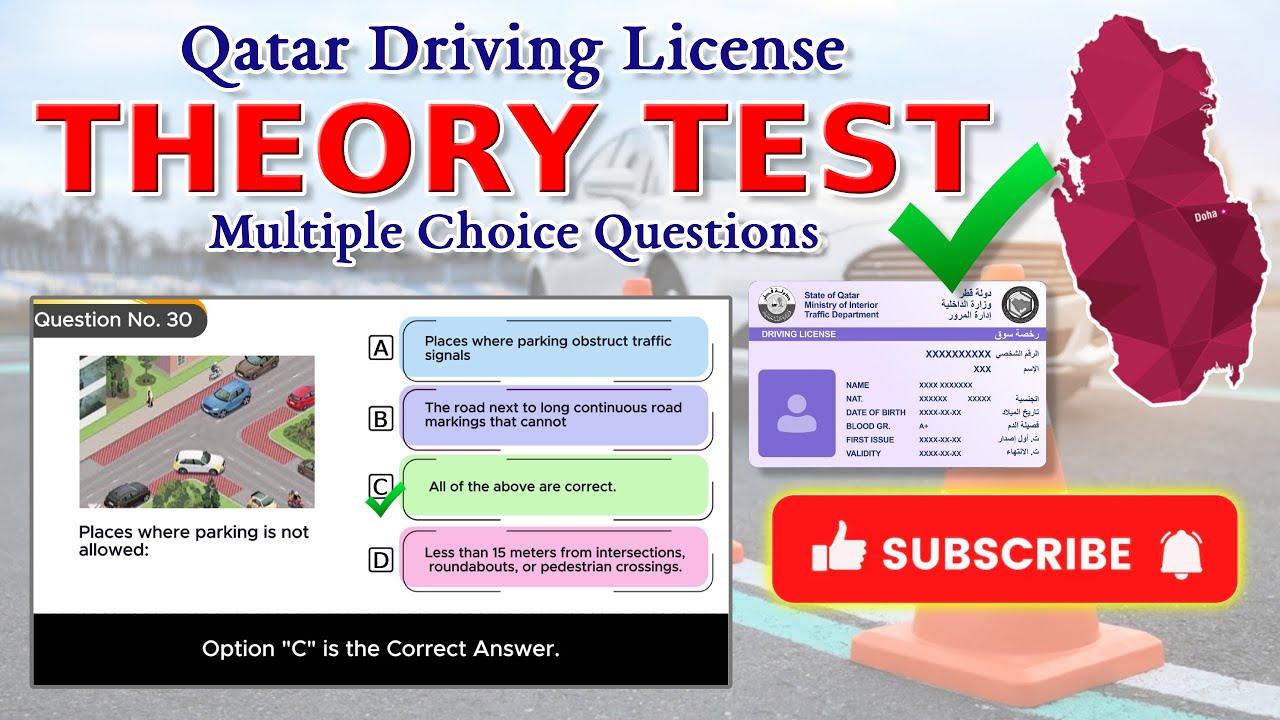 Light Vehicle Theory Test MCQS | 100% PASS | Qatar Driving License 2025