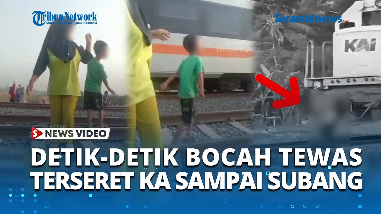NGERI! 4 Orang Tewas Tersambar KA Terekam Kamera, 1 Korban Terseret dari Karawang hingga Subang