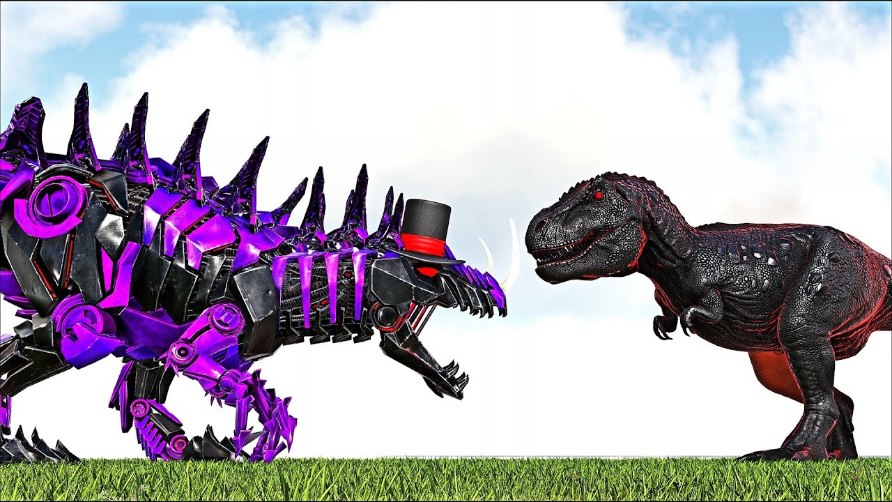 EL DIABLO, WARDEN OF THE MONTAINS VS PRIMAL TYRANNOSAURUS REX (ARK SURVIVAL EVOLVED BATTLE DINOSAUR)