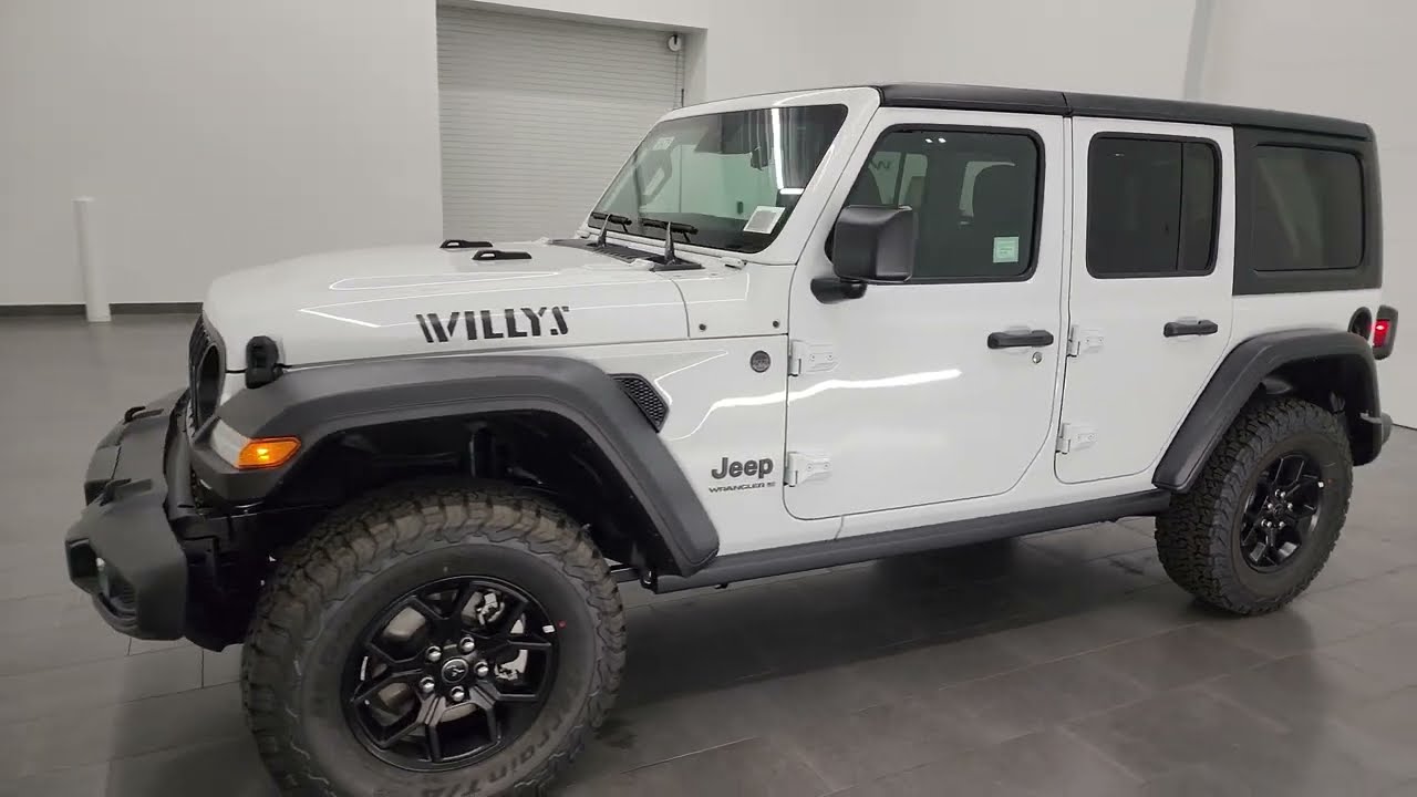 НОВЫЙ ДЖИП ВРЭНГЛЕР WILLYS 2024 ГОДА, ЯРКО-БЕЛЫЙ, ОБЗОР В 4K. ЧТО НОВОГО? 24J9