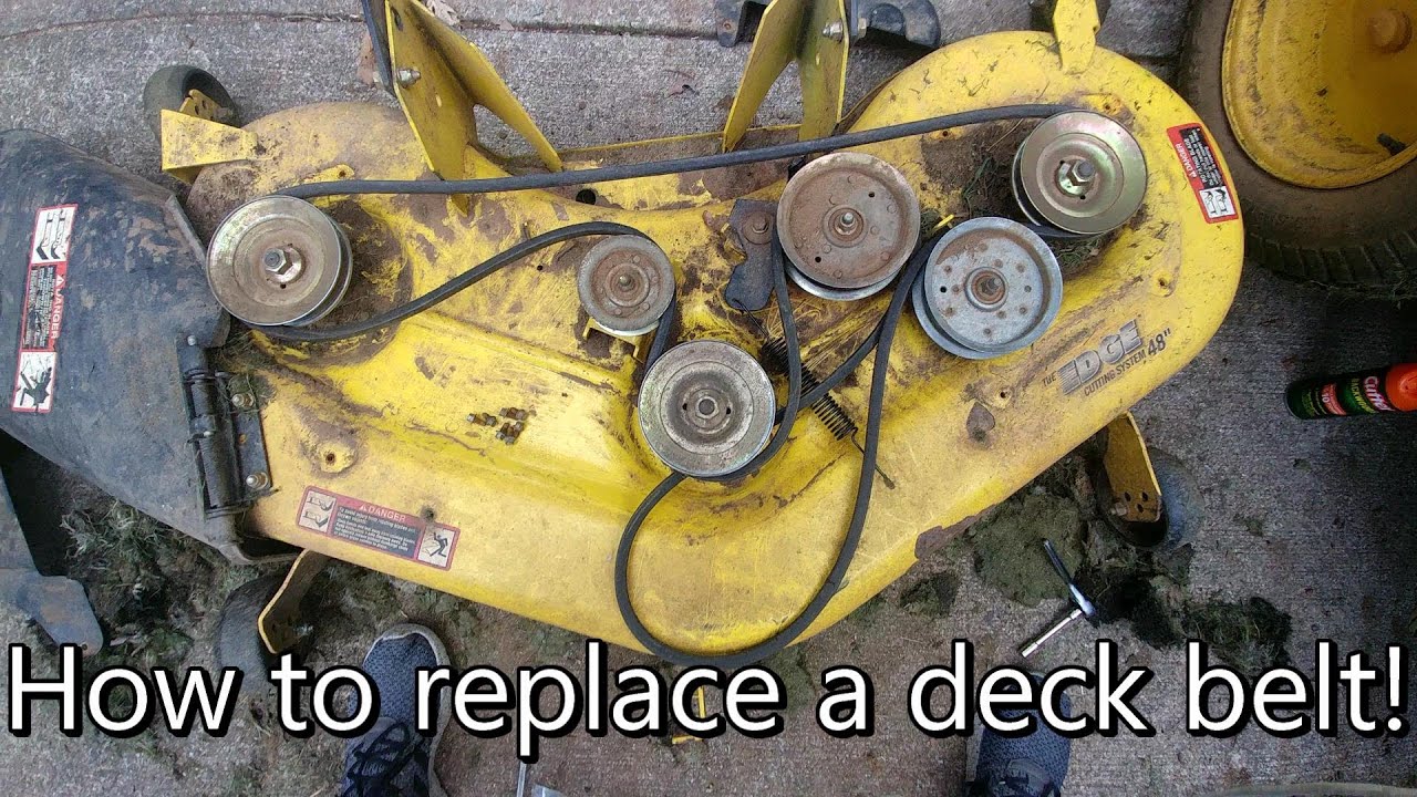 Замена ремня деки газонокосилки John Deere