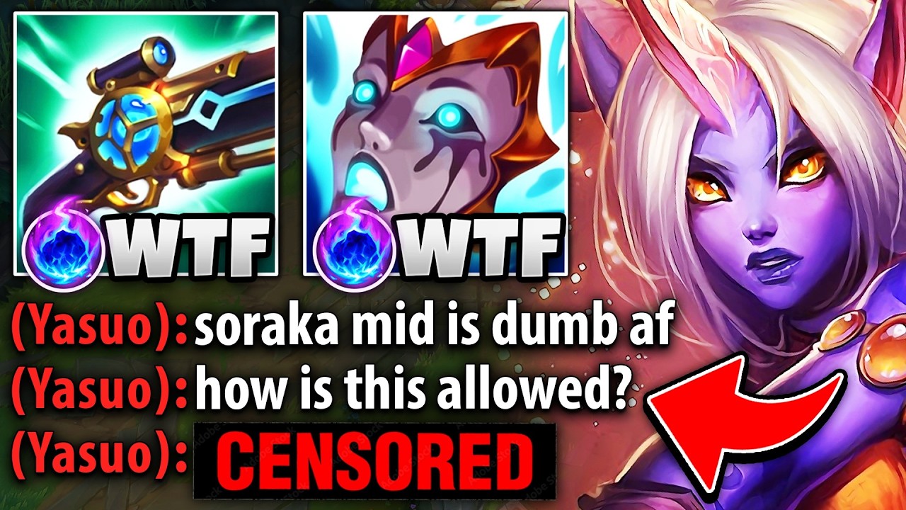 I GAVE THIS YASUO A MENTAL BREAKDOWN WITH SORAKA MID (HE COULDN'T TAKE IT)