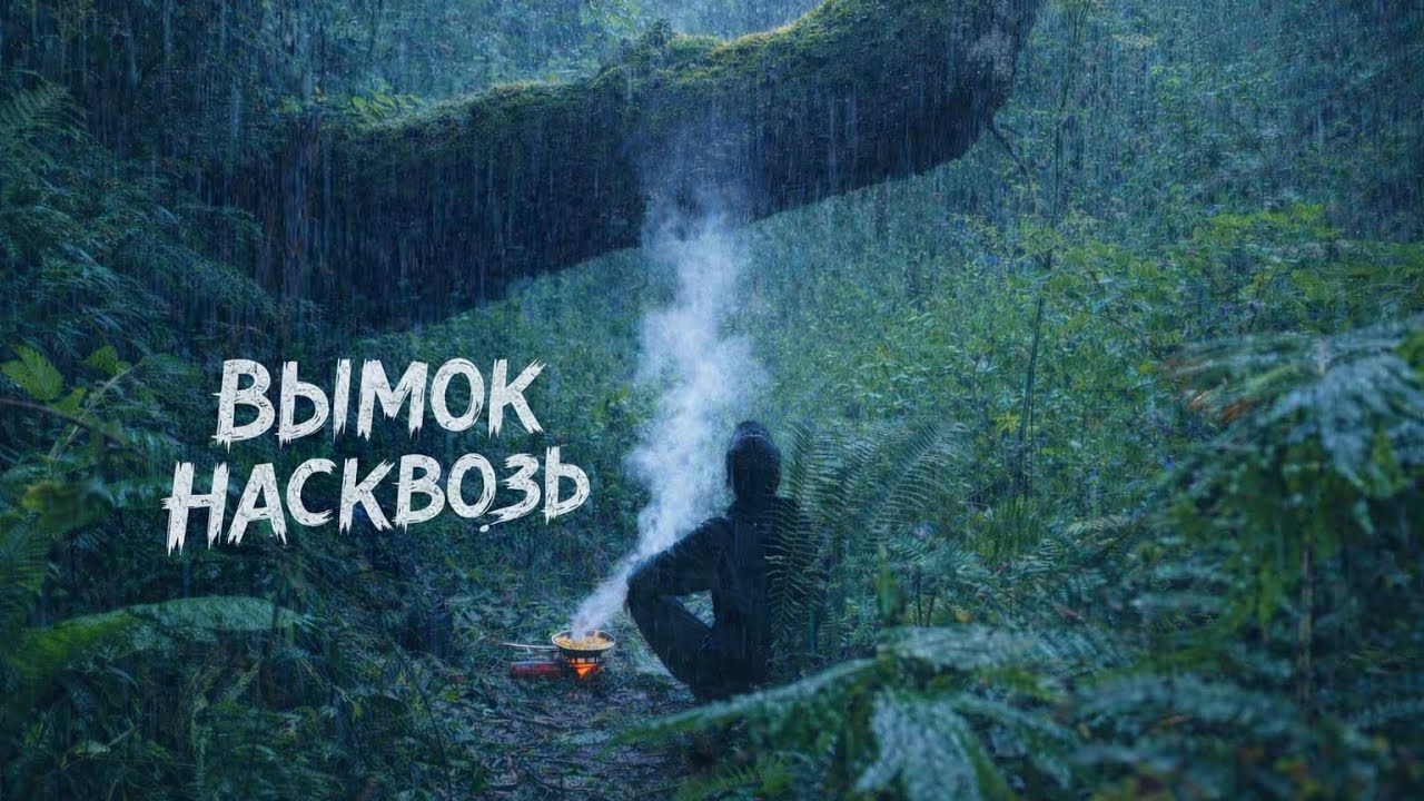 ОДИН в ТАЙГЕ в СИЛЬНЫЙ ДОЖДЬ. ГОТОВЛЮ ЕДУ. ЭКСТРЕМАЛЬНЫЙ вынужденный ПРИВАЛ.