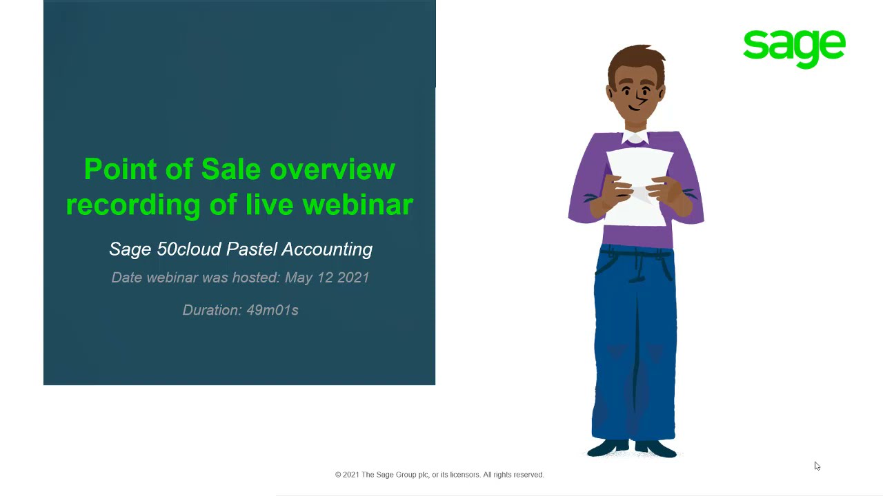 Sage 50cloud Pastel (ZA) - Recording of live webinar - Overview of Point of Sale.