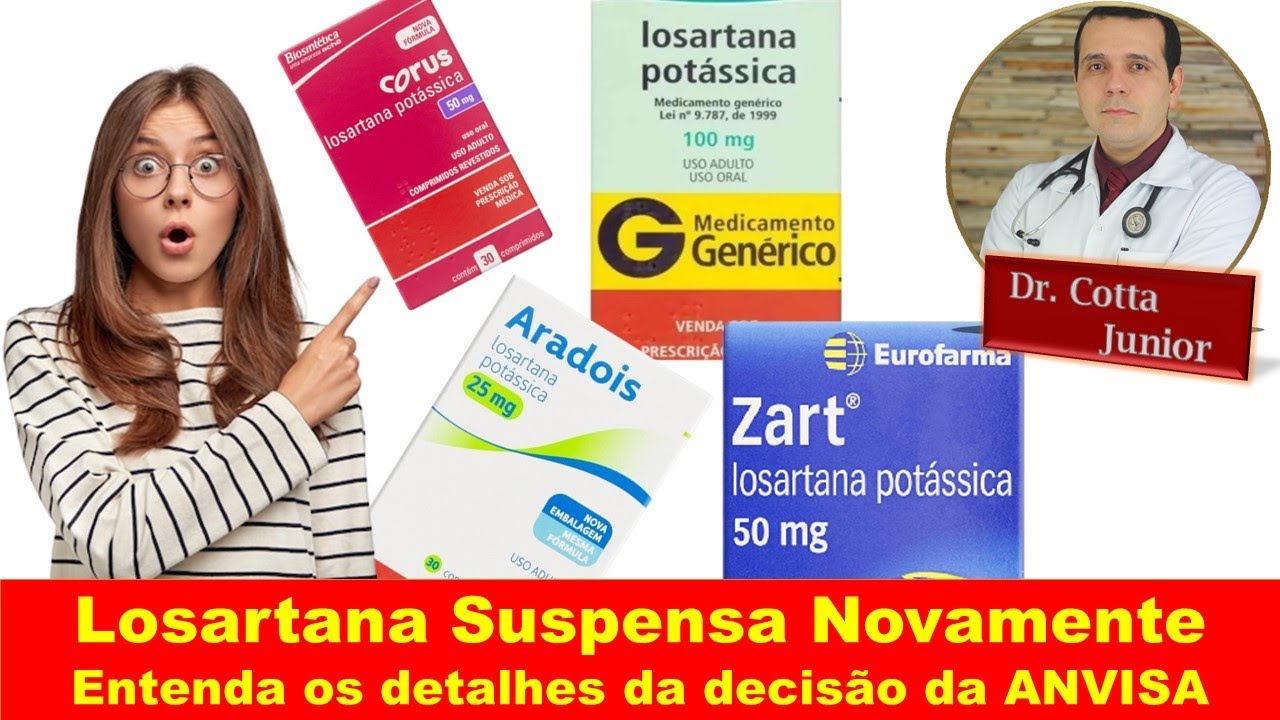 💣 ALERTA: Losartana foi novamente suspensa pela ANVISA pelo risco de câncer, saiba o que fazer