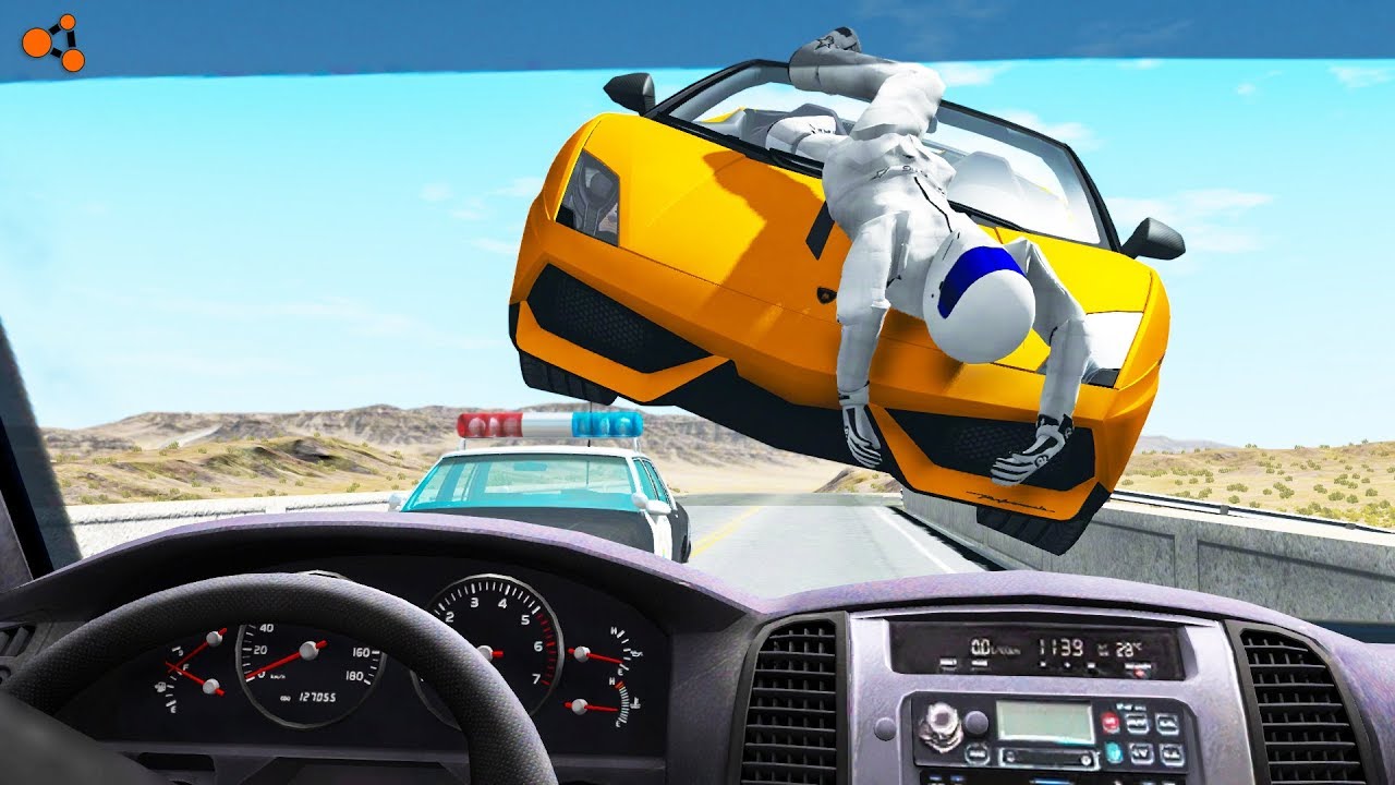 Beamng drive -  First Person Driving Crashes