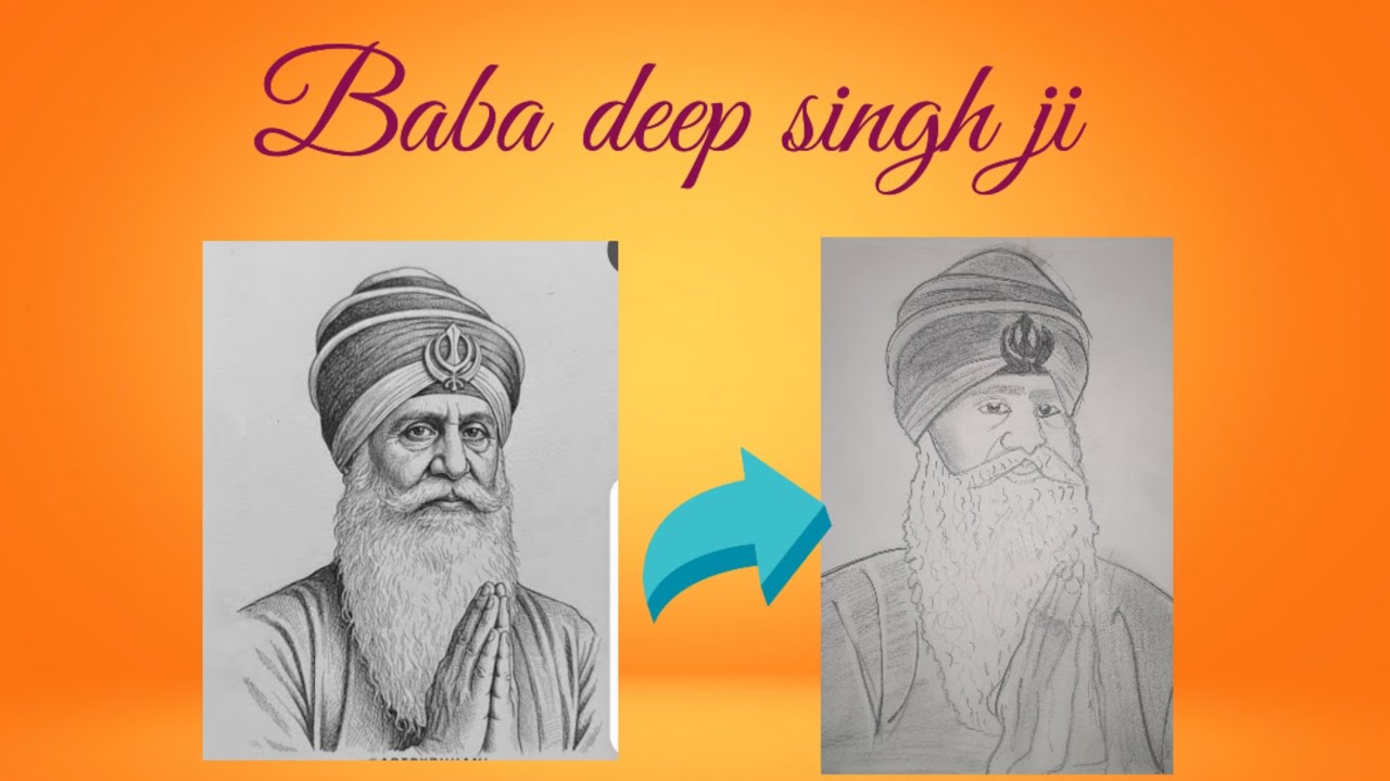 Baba deep singh ji🙏🙏 / sketch /art/💞🎨