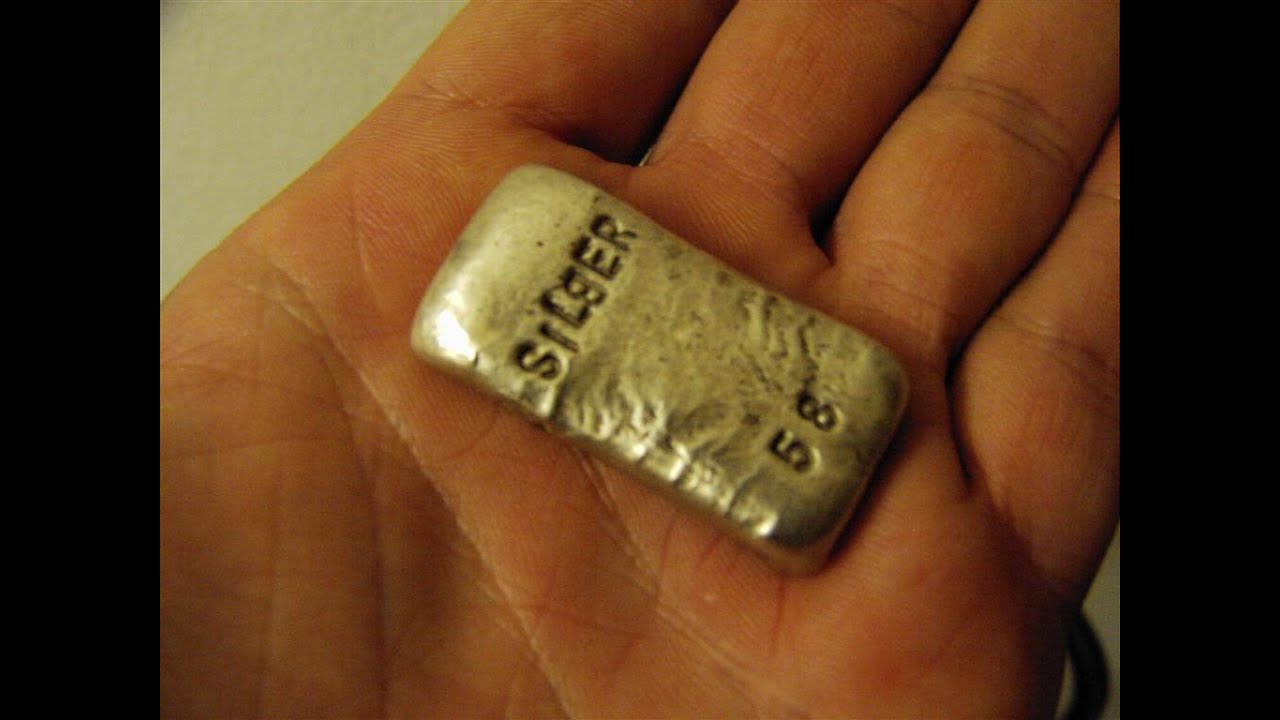 Silber schmelzen und Barren giessen | Metall Barrenguss Silberbarren | #T005