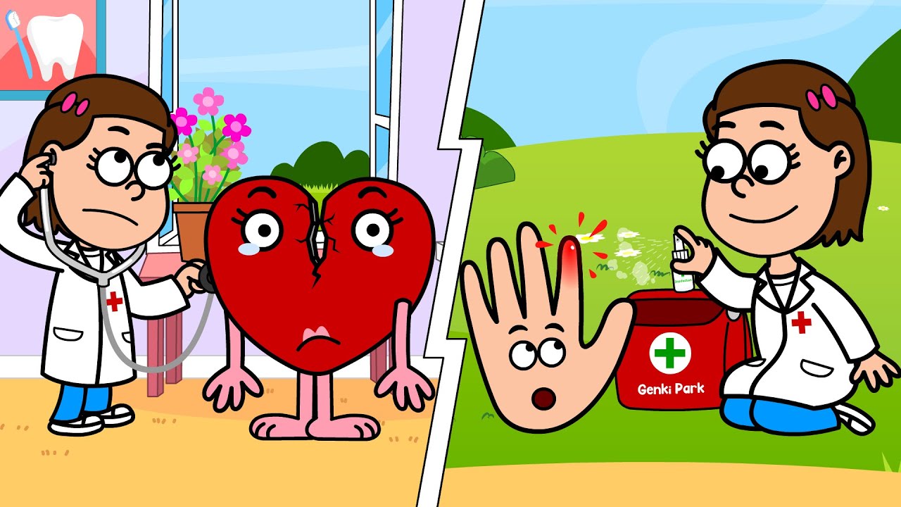 Boo Boo Song - Broken Heart Song - Kid's Songs and Nursery Rhymes - Healthy Habits - Funny Cartoon