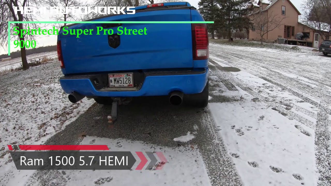 Dodge Ram 1500 Spintech Muffler Cold Start, Revs, Acceleration