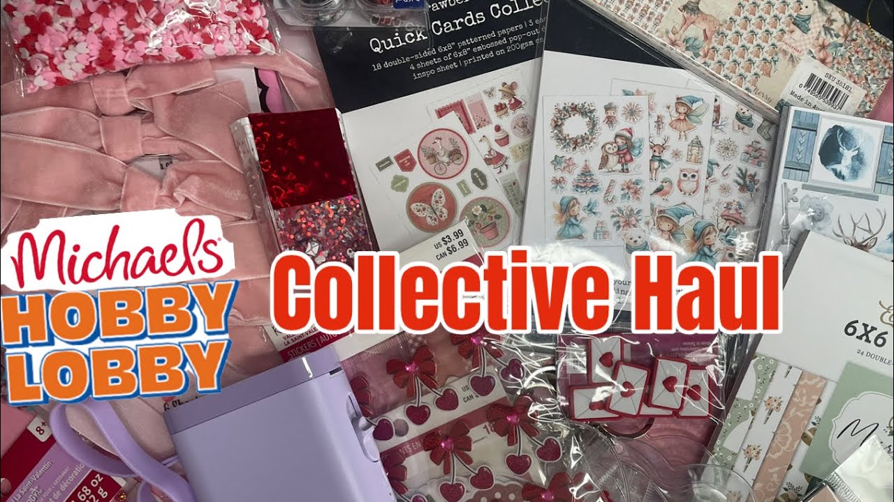 Michaels Hobby Lobby Amazon Collective Haul Som Valentines Day Shopping !!