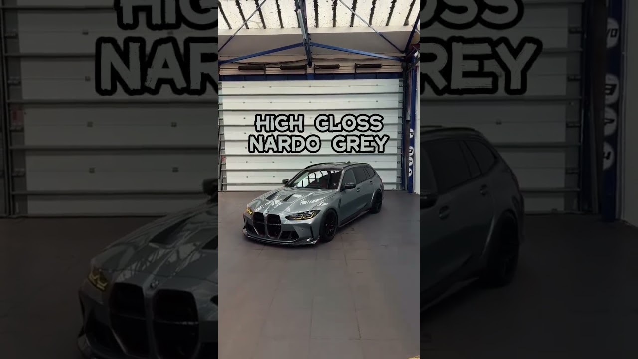 High Gloss Nardo Grey Vinyl Wrap | BMW M3 Touring