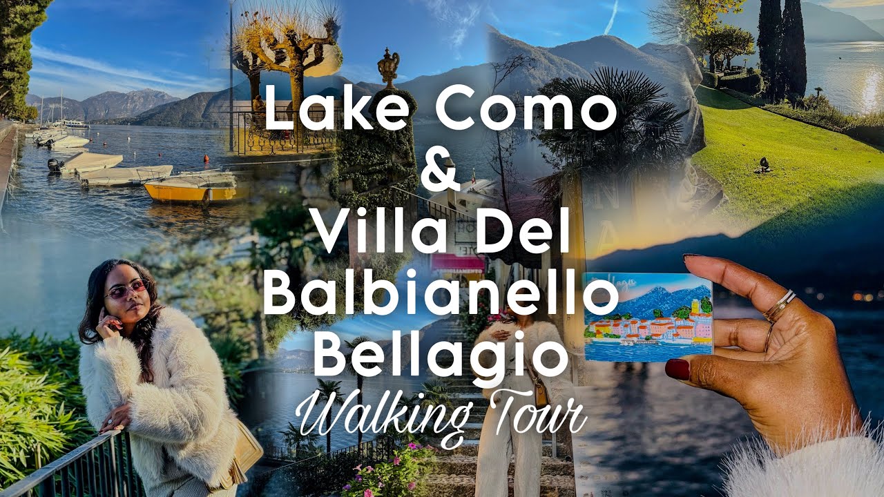 4K Walking Tour Lake Como with captions l Villa Balbianello l Bellagio #italytravel #mustsee #travel