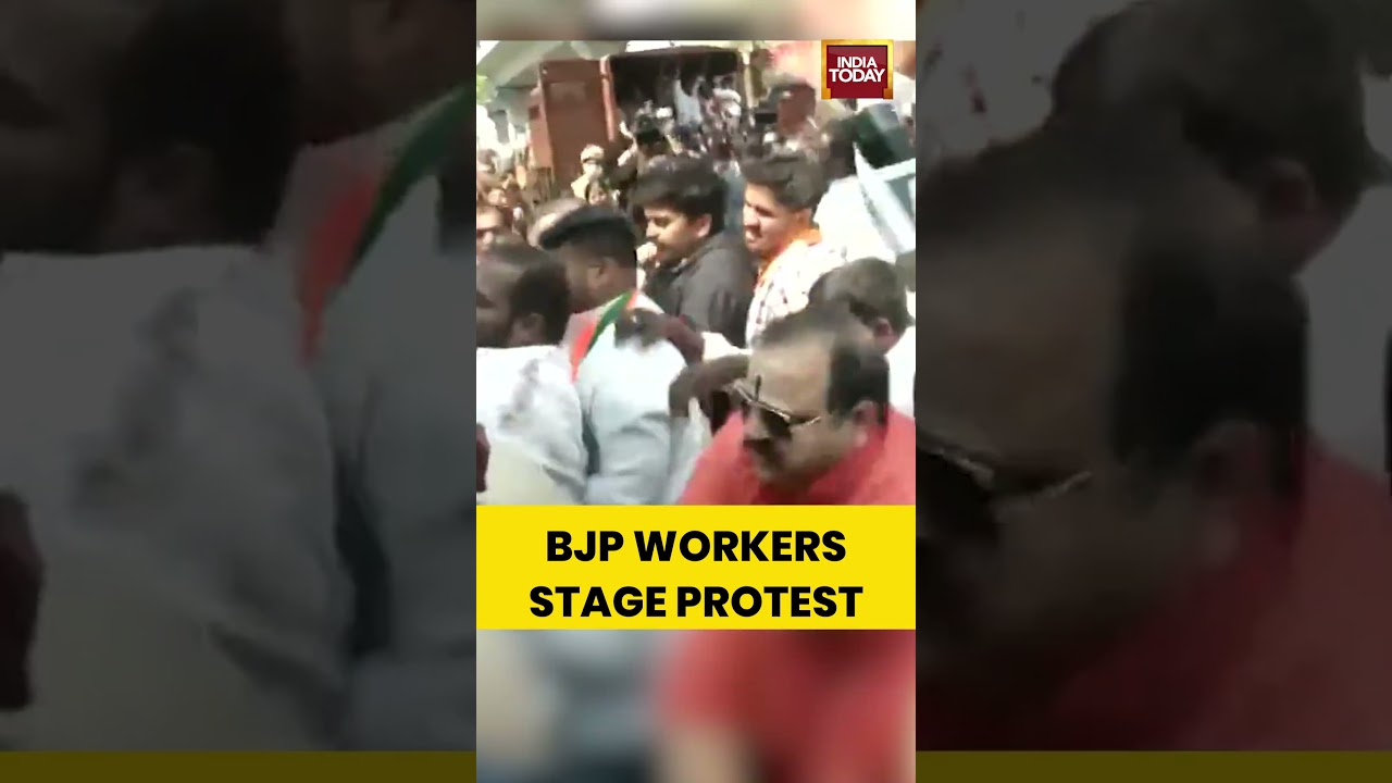 BJP Workers Stage Protest At Telangana DGP Office | Hyderabad | Municipal Candidate #hyderabad #bjp
