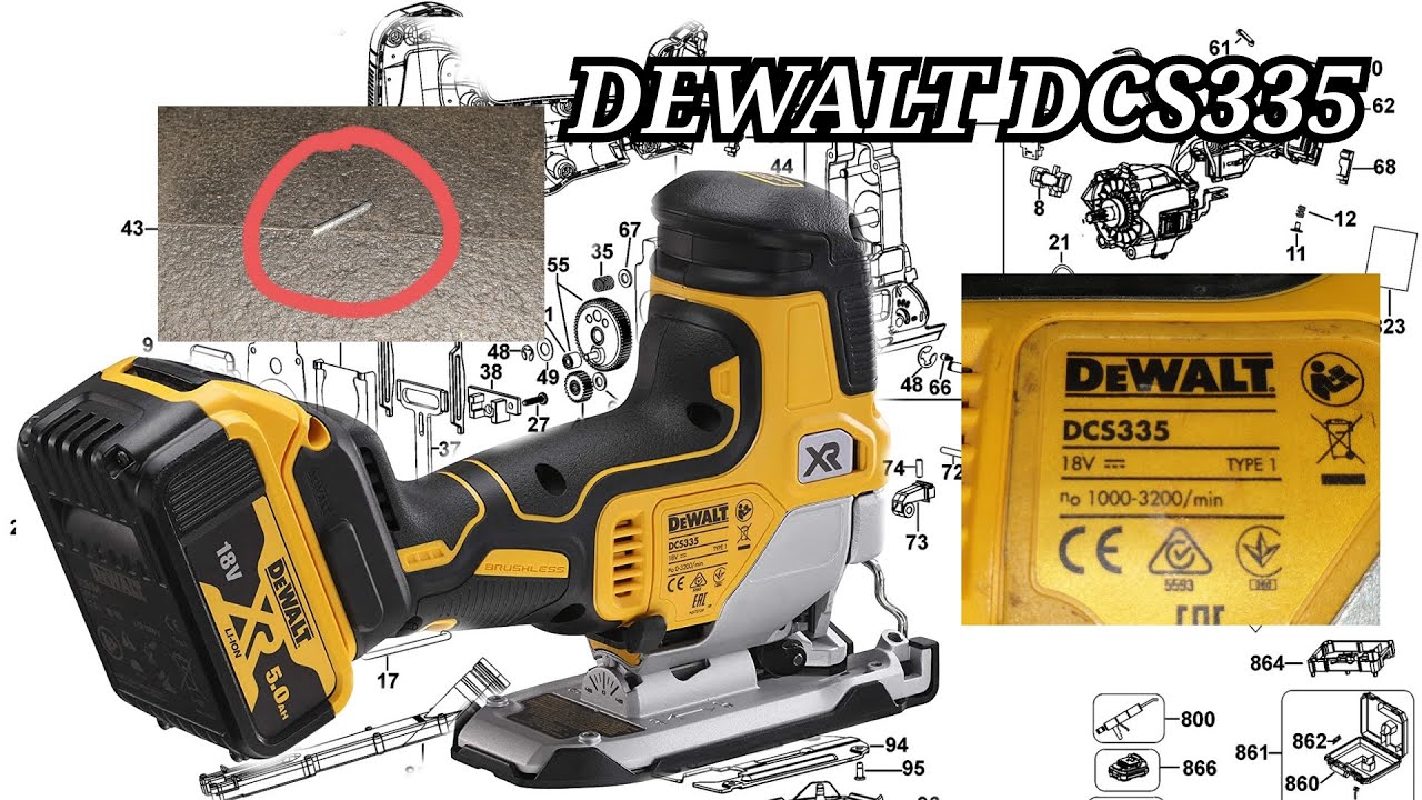NOT WORKING, REPAIR CORDLESS JIGSAW DEWALT  DCS335, OVERLOAD PROTECTION ACTIVATED