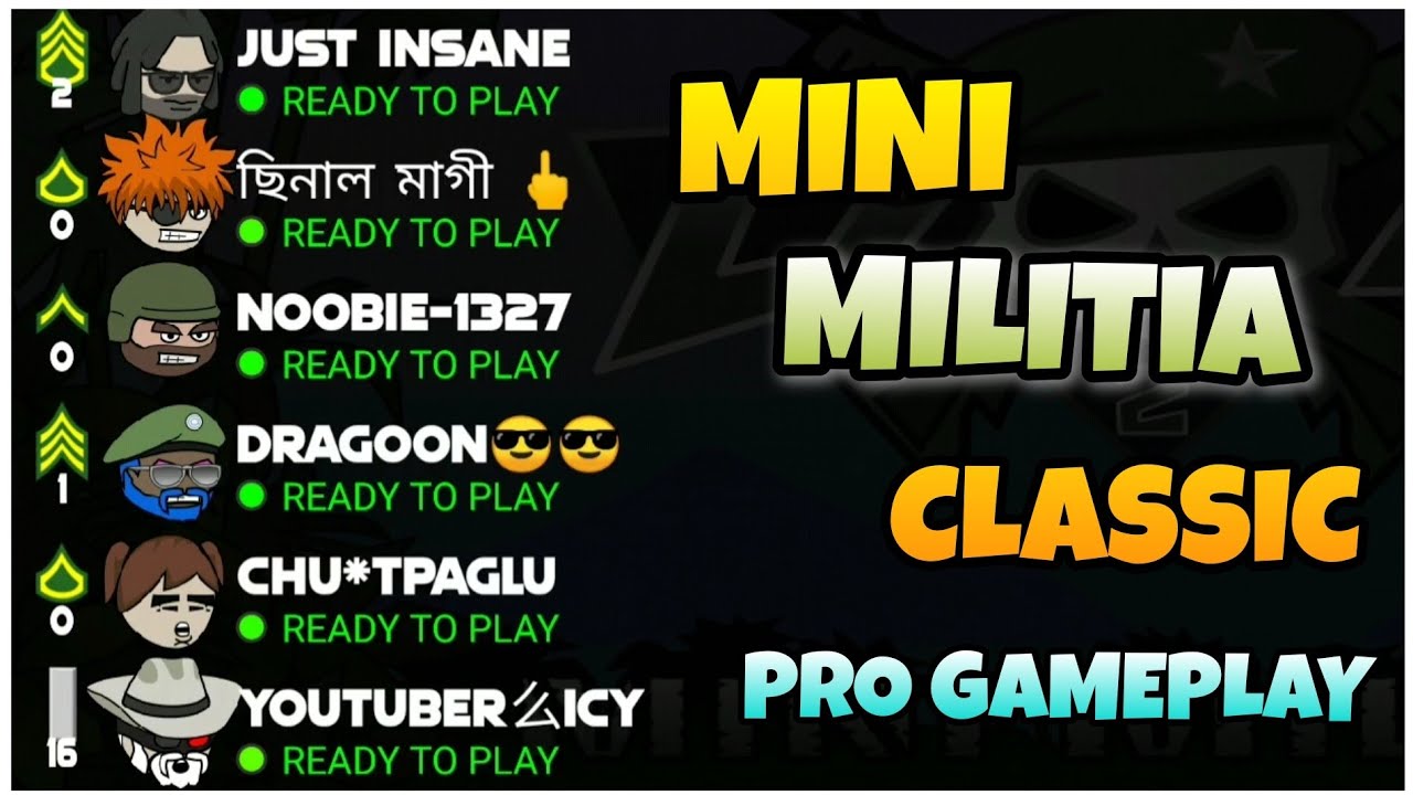 DAY-209 | Mini militia Classic Pro Gameplay 🔥#minimilitia #minimilitiaclassic #minimilitiamodapk