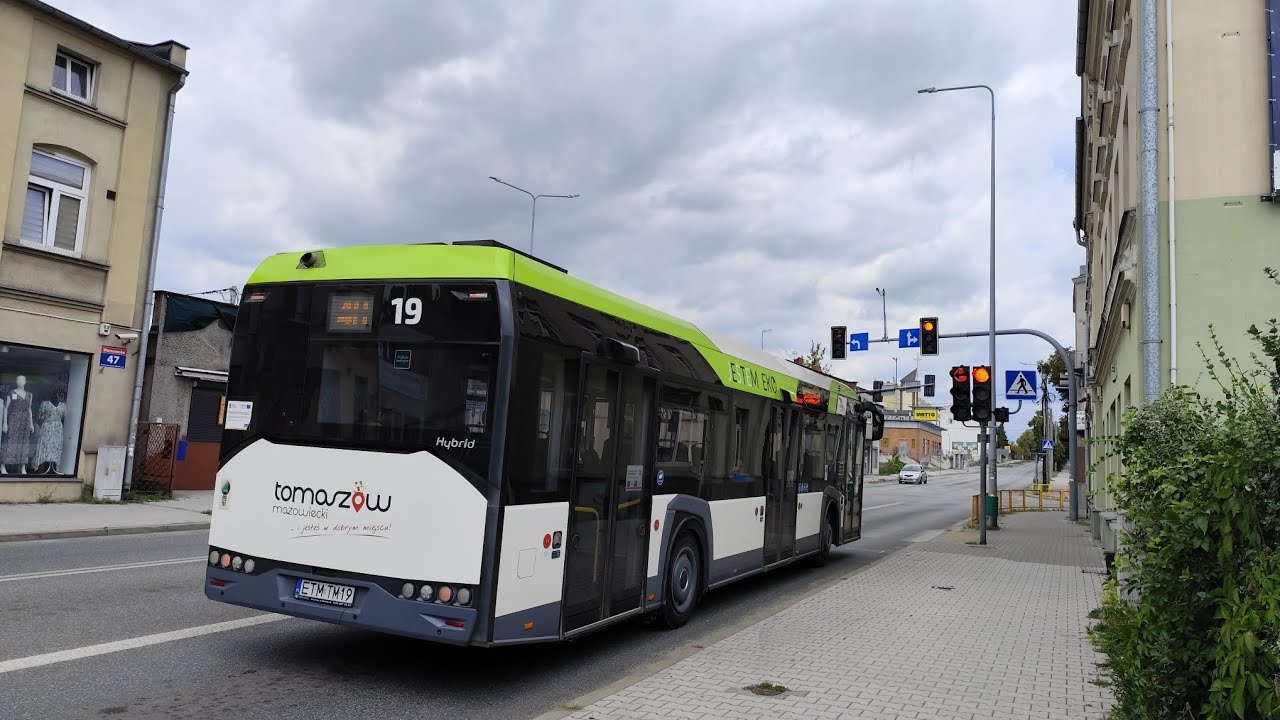 MZK Tomaszów Mazowiecki | Linia 40 | Solaris Urbino 12 IV Hybrid #19 | Kierunek Twarda/OSP - Skrzyż.